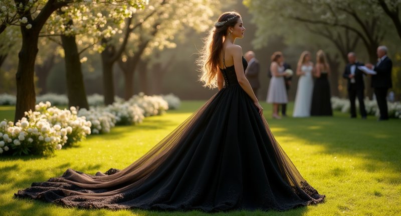 Choosing a Black Colour Wedding Dress: Style Tips