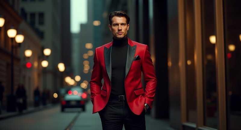 Mens Red and Black Suit: Stand Out at Any Formal Event