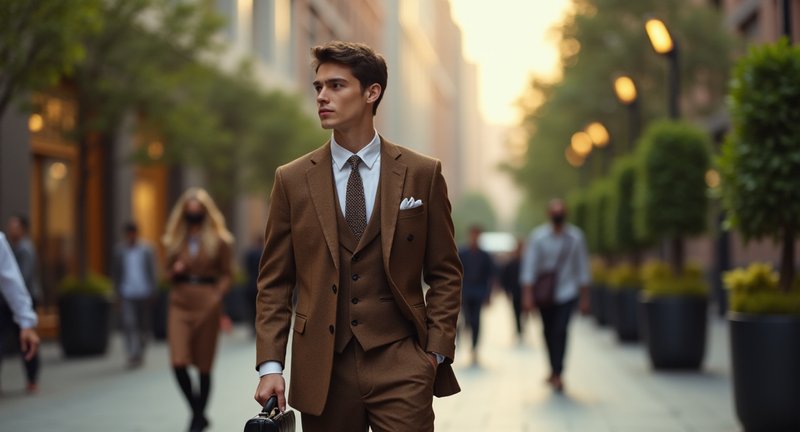 The Art of Brown Suit Combinations