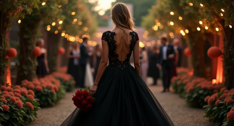 The Elegance of a Black Colour Wedding Dress