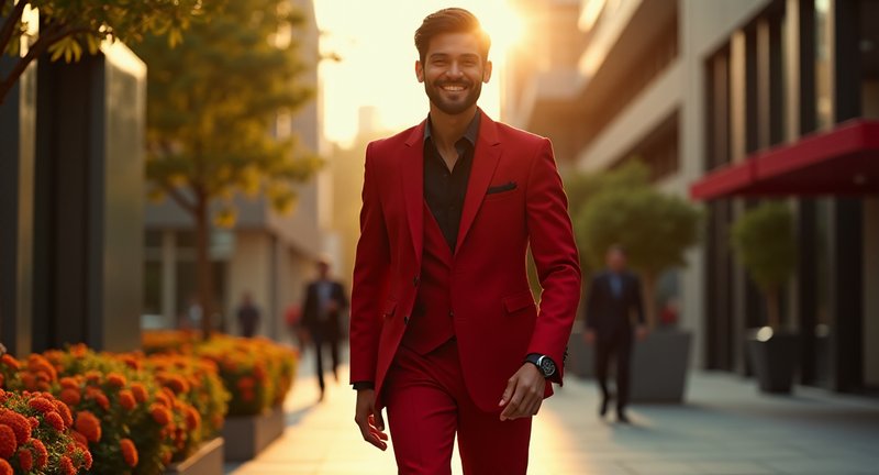 The Full Spectrum of Black with Red Suit