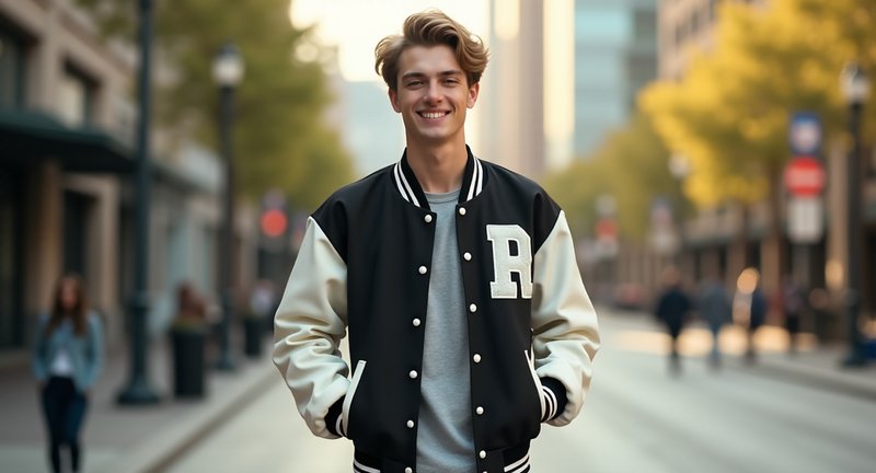 The Style of a Black and White Letterman Jacket